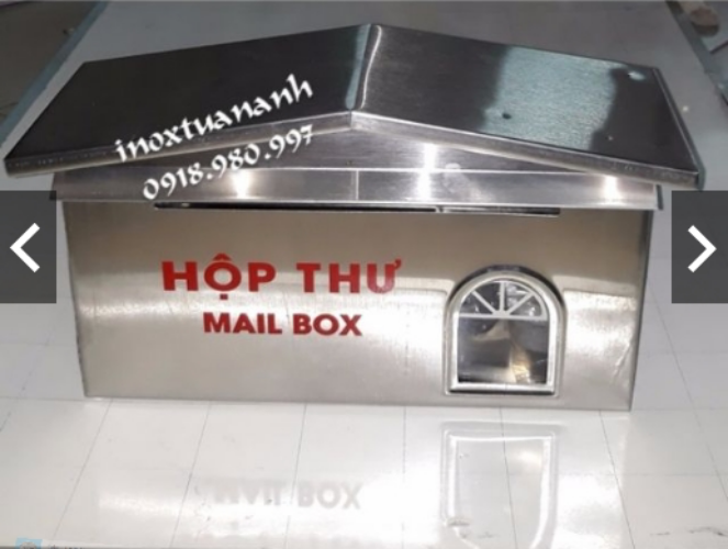 HỘP THƯ – THÙNG THƯ INOX 2 MÁI