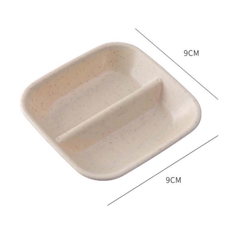 Đĩa Đựng Gia Vị Lúa Mạch 2 Ngăn