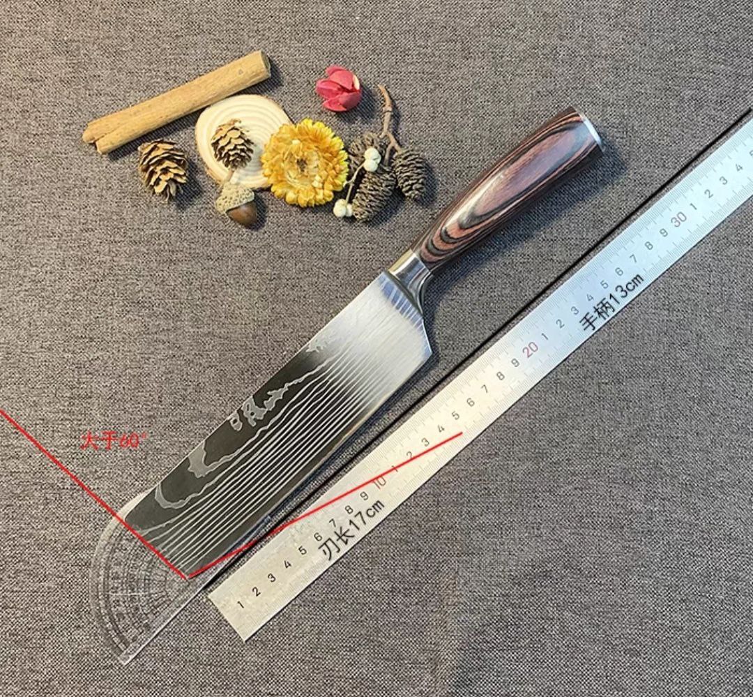 3 KIỂU MẪU DAO BẾP NHẬT SANTOKU THÉP DAMASCUS NHẬT BẢN CAO CẤP