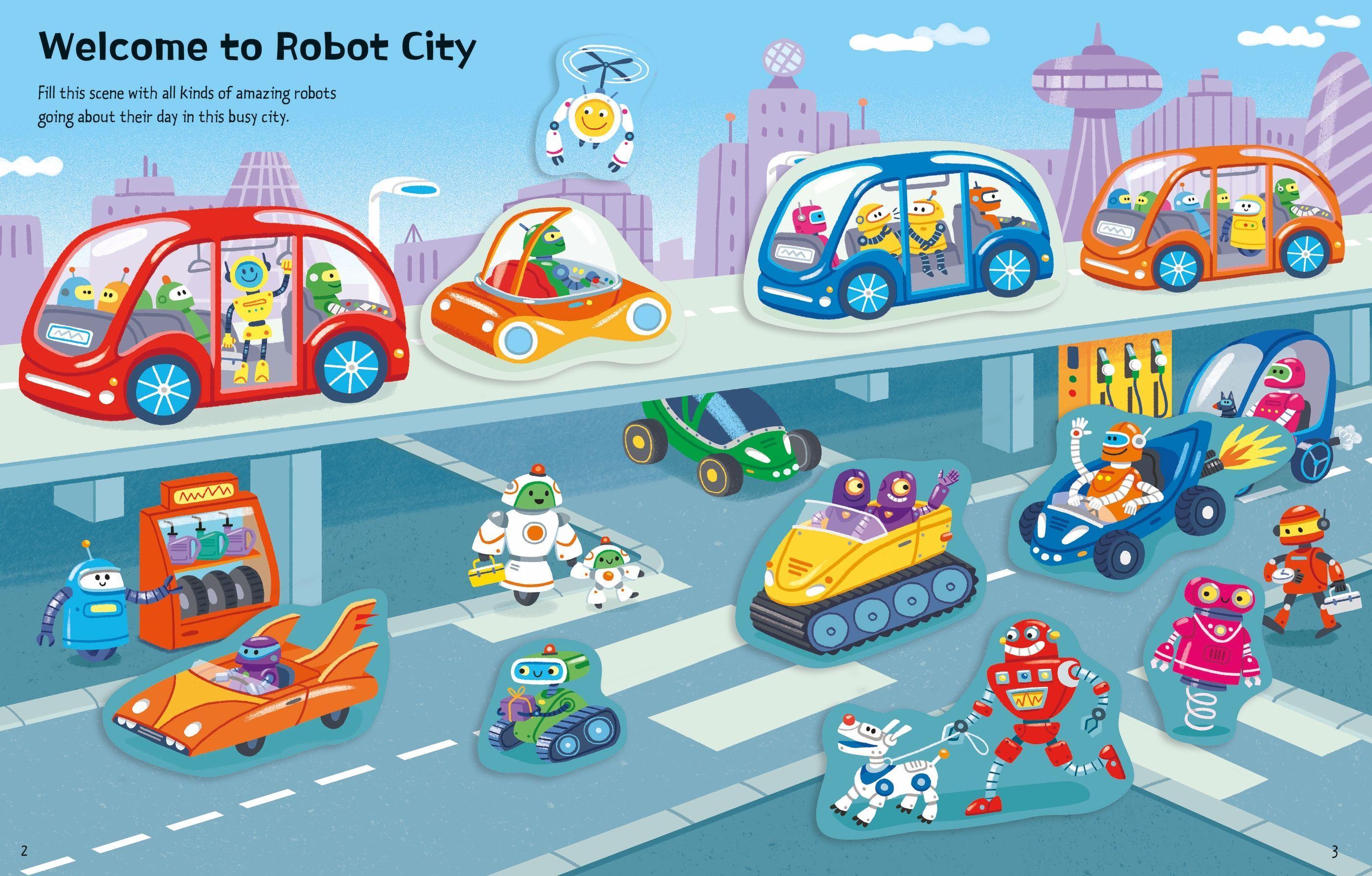 Sách ngoại văn: First Sticker Book Robots