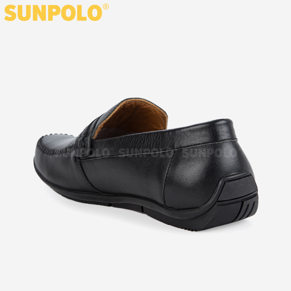 Giày Lười Nam Da Bò SUNPOLO MU2516 Trẻ trung, Thanh lịch (Đen, Nâu)