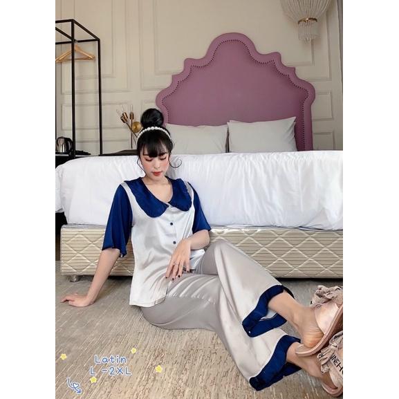 Đồ bộ lụa Latin cổ bèo