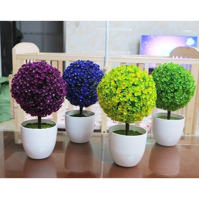 Siêu rẻ-Chậu hoa cẩm tú cầu -Hoa giả trang trí để bàn
