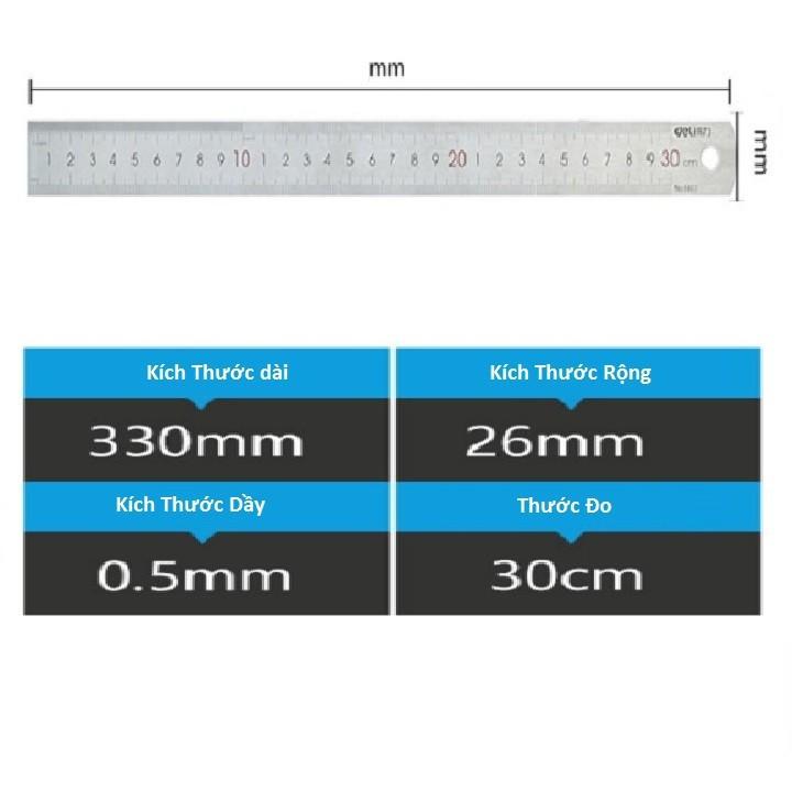 THƯỚC LÁ THÉP 20CM-30CM