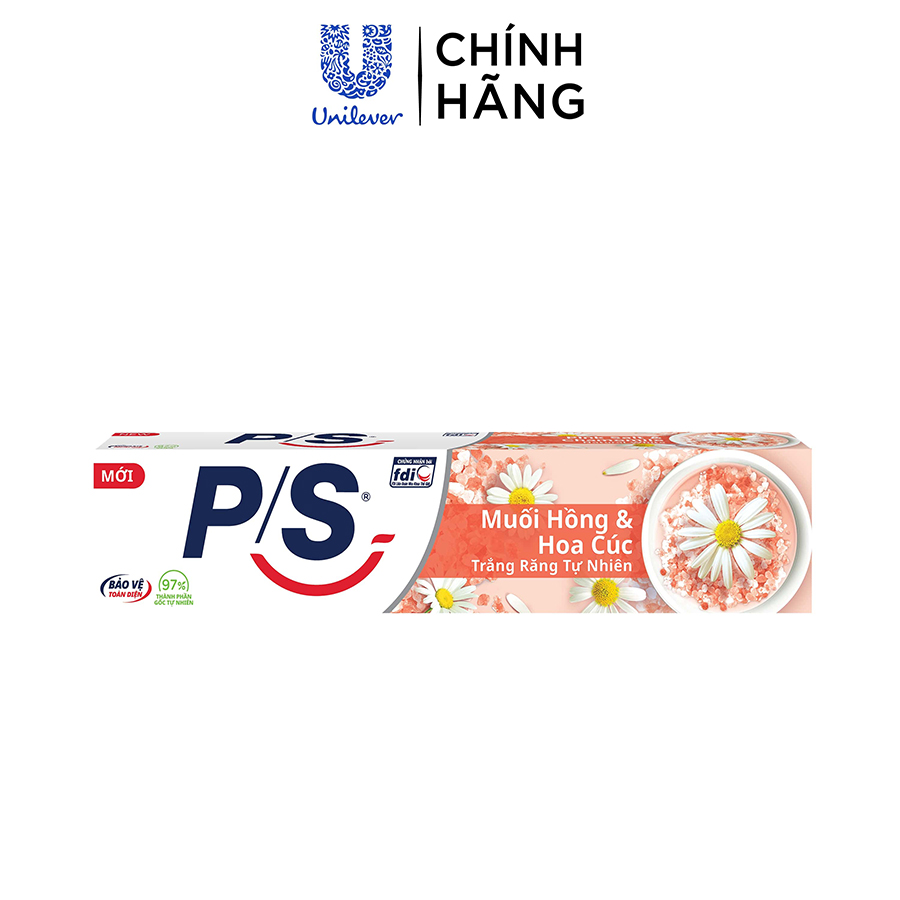 Bộ 3 Kem đánh răng P/S Muối Hồng &amp; Hoa Cúc Trắng răng tự nhiên 230G