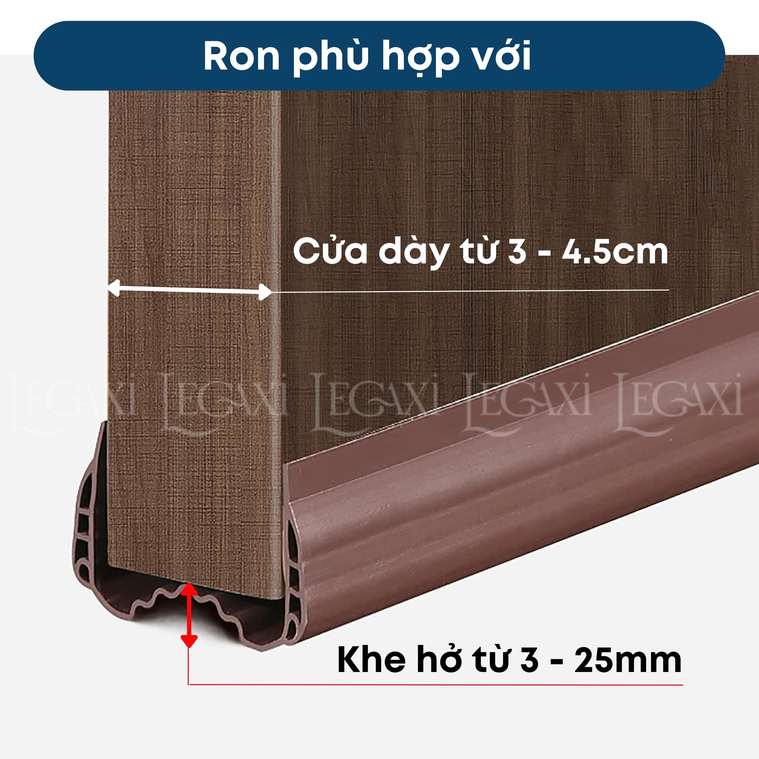 1 Mét ron cửa W, thanh chặn cửa, chắn khe hở chân cửa ngăn côn trùng, bụi, ngắn thoát hơi máy lạnh Legaxi