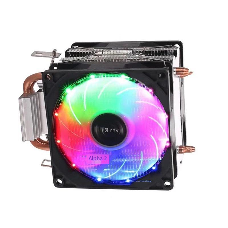Thuận lợi nhất CPU ống đồng đôi quạt lồng đèn đôi 9cm tản nhiệt ống nhôm đa nền tản nhiệt tản nhiệt máy tính nhẹ