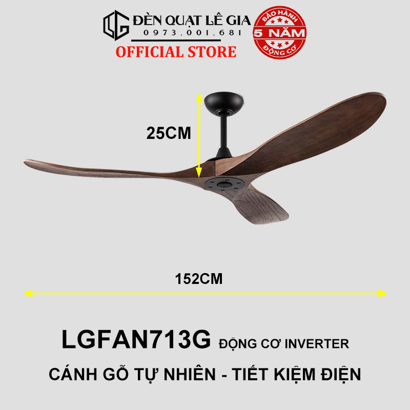 Mẫu Quạt Trần Cánh Gỗ Trang Trí Phòng Khách Đẹp Phong Cách Đông Dương INDOCHINE STYLE - Bảo Hành 5 Năm Hàng Chính Hãng