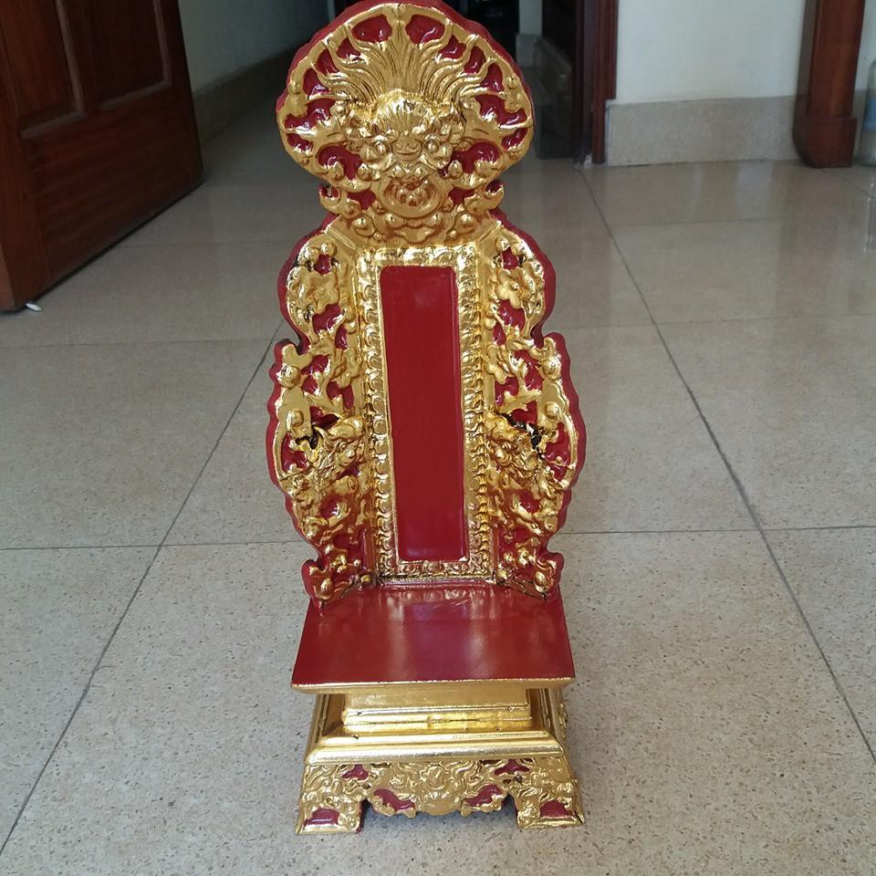 Đồ thờ cúng bài vị gỗ mít sơn son thiếp vàng kích thước cao 50cmx22cmx12cm