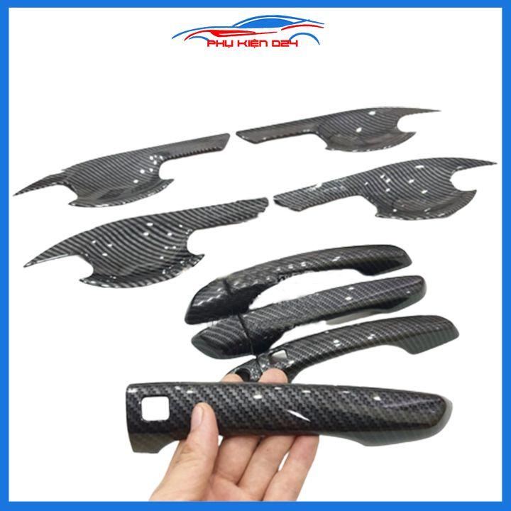 Ốp tay hõm Elantra 2016-2017-2018-2019-2020-2021 vân carbon, mạ crom chống trầy bảo vệ cửa xe ô tô