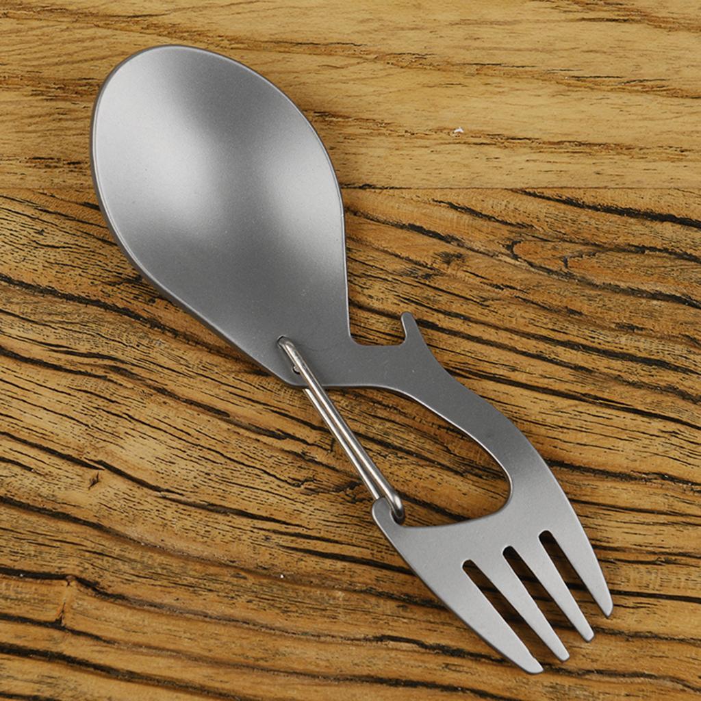 Multi-function Camping Spoon Fork Spork Beer Bottle Opener