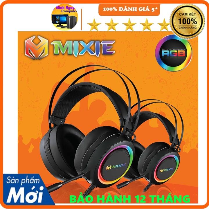 HEADPHONE GAMING MIXIE H51 , ÂM THANH 5.1 , LED RGB , KẾT NỐI USB 2.0 VÀ JACK 3.5