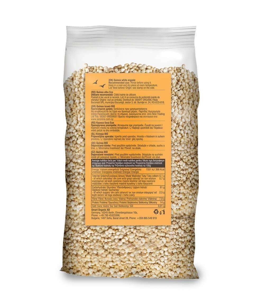 Hạt diêm mạch trắng (Quinoa) hữu cơ 500g - Smart Organic