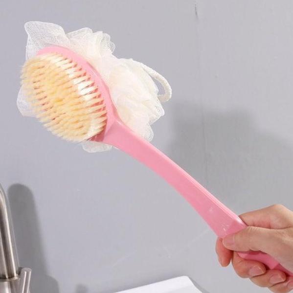 Cây Cọ Lưng Tắm 2 Trong 1 Gồm 1 Đầu Cọ Lưng 1 Đầu Bông Tắm Cây Bông Tắm 2 Đầu Tiện Dụng