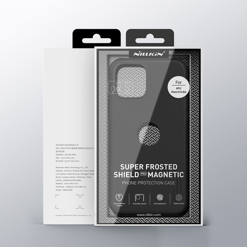 Ốp lưng cho iPhone 12 Pro Max 6.7 inch chống sốc mặt lưng nhám hiệu Nillkin Super Frosted Shield Pro cho khả năng chống sốc cực tốt, chất liệu cao cấp, mặt lưng nhám sang trọng - Hàng chính hãng