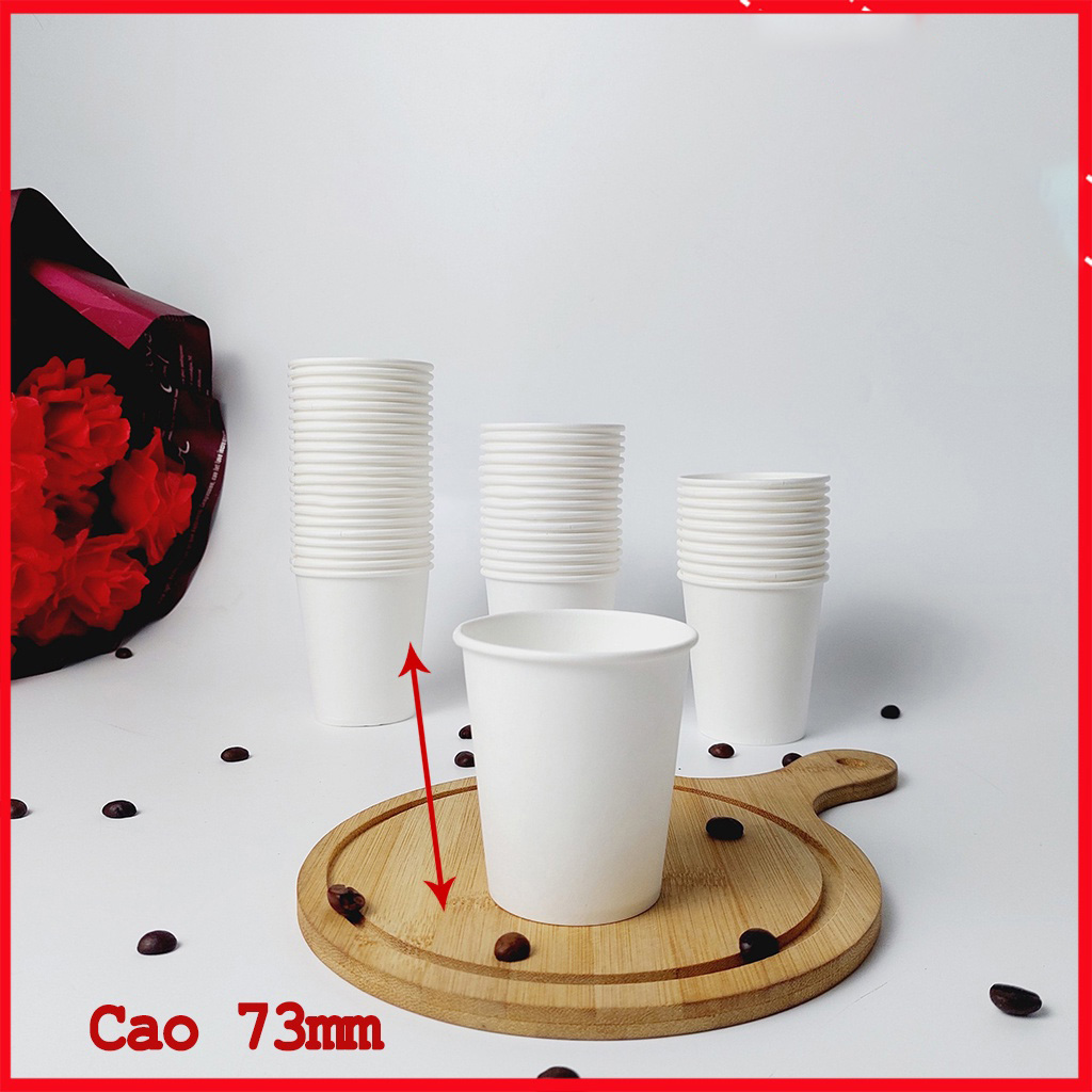 50 cốc giấy 150ml - 5oz ly giấy NHẬP KHẨU HÀN QUỐC cao cấp