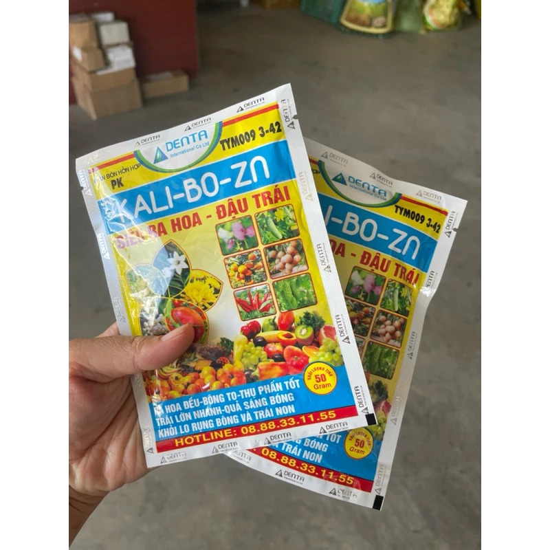 Kali - Bo - Zn Siêu ra hoa đậu trái, bông to thụ phấn tốt, không lo rụng bông trái non