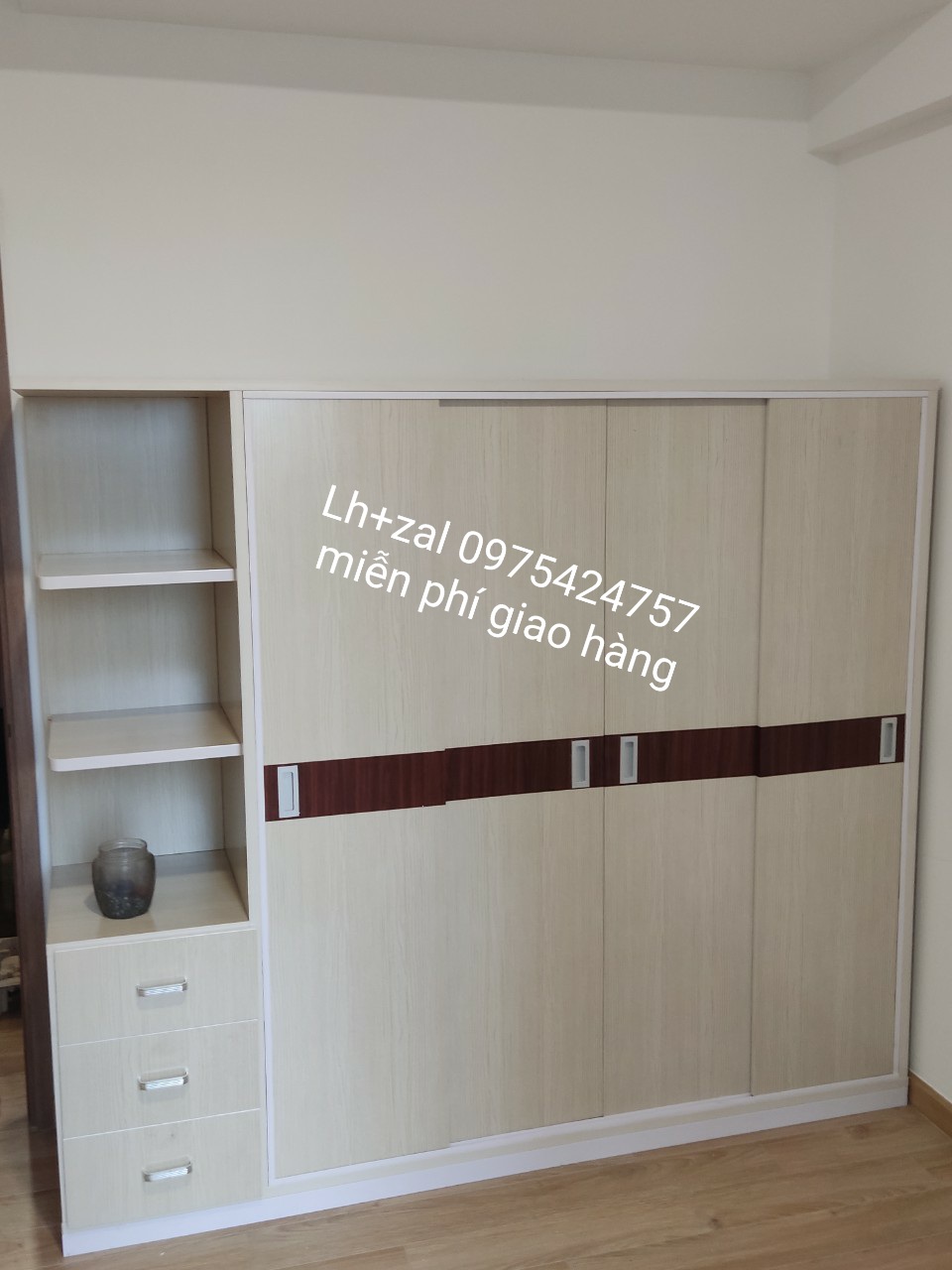 Tủ nhựa đài loan 4 cánh 1 kệ