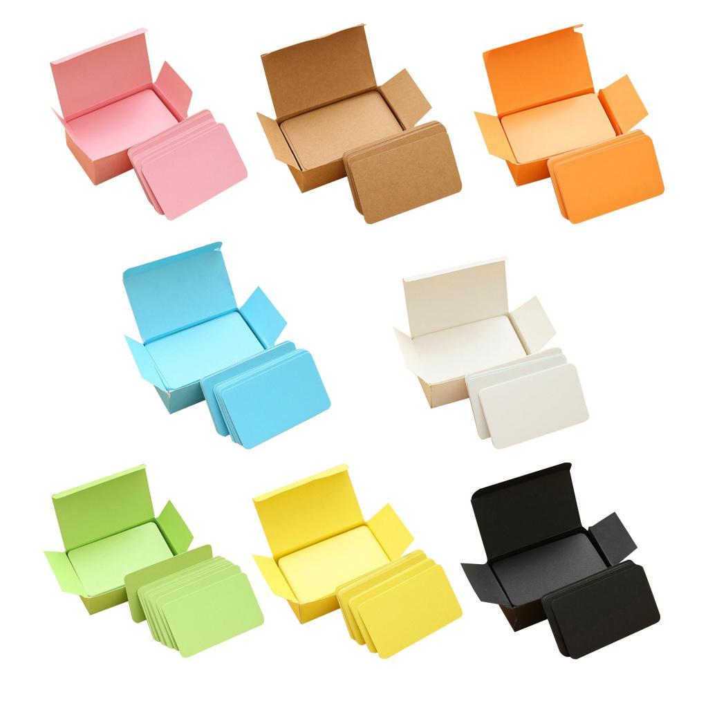 8 Boxes, Paper Blank Index Flash Cards DIY Greeting Quick Message, 90 Sheets