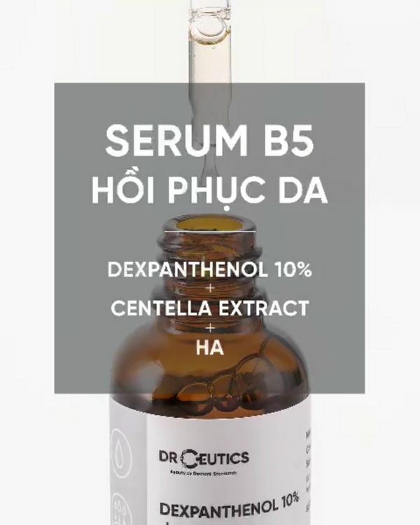 Serum B5 DrCeutics Cấp Ẩm Và Phục Hồi Da Dexpanthenol 10% + Centella Extract + HA 30ml