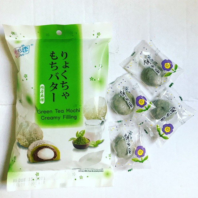 Bánh Mochi Trà Xanh Nhân Kem Green Tea Mochi Creamy Filling