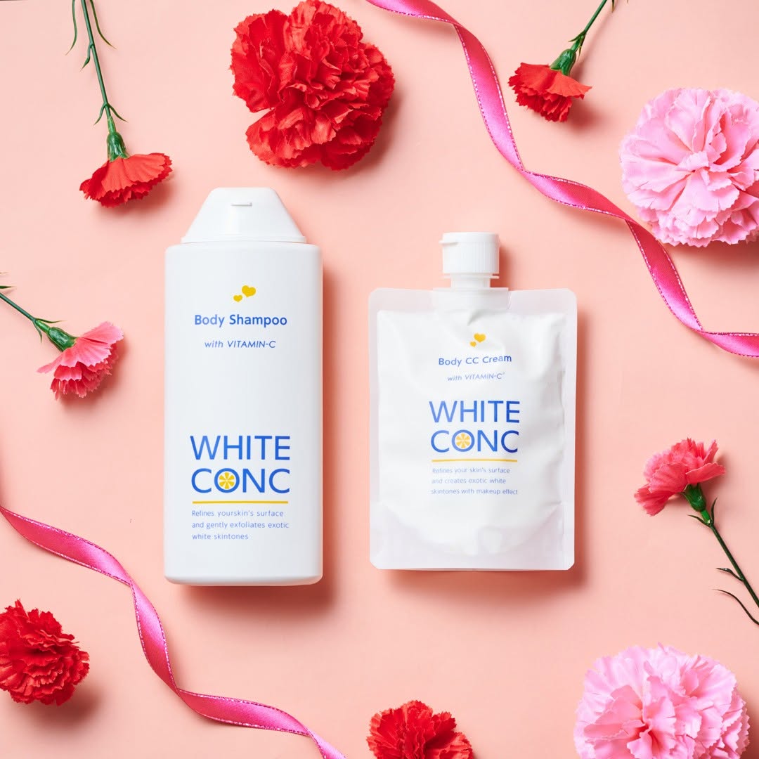Set Sữa Tắm Dưỡng Trắng Da Và Kem CC Dưỡng Trắng Da Toàn Thân White Conc (Set 360ML &amp; 200G)