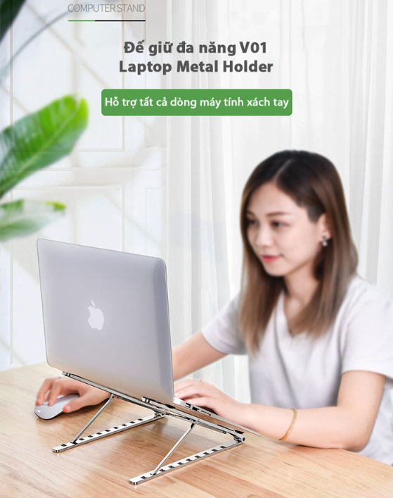 Đế giữ đa năng V01 Laptop Metal Holder - hàng cao cấp