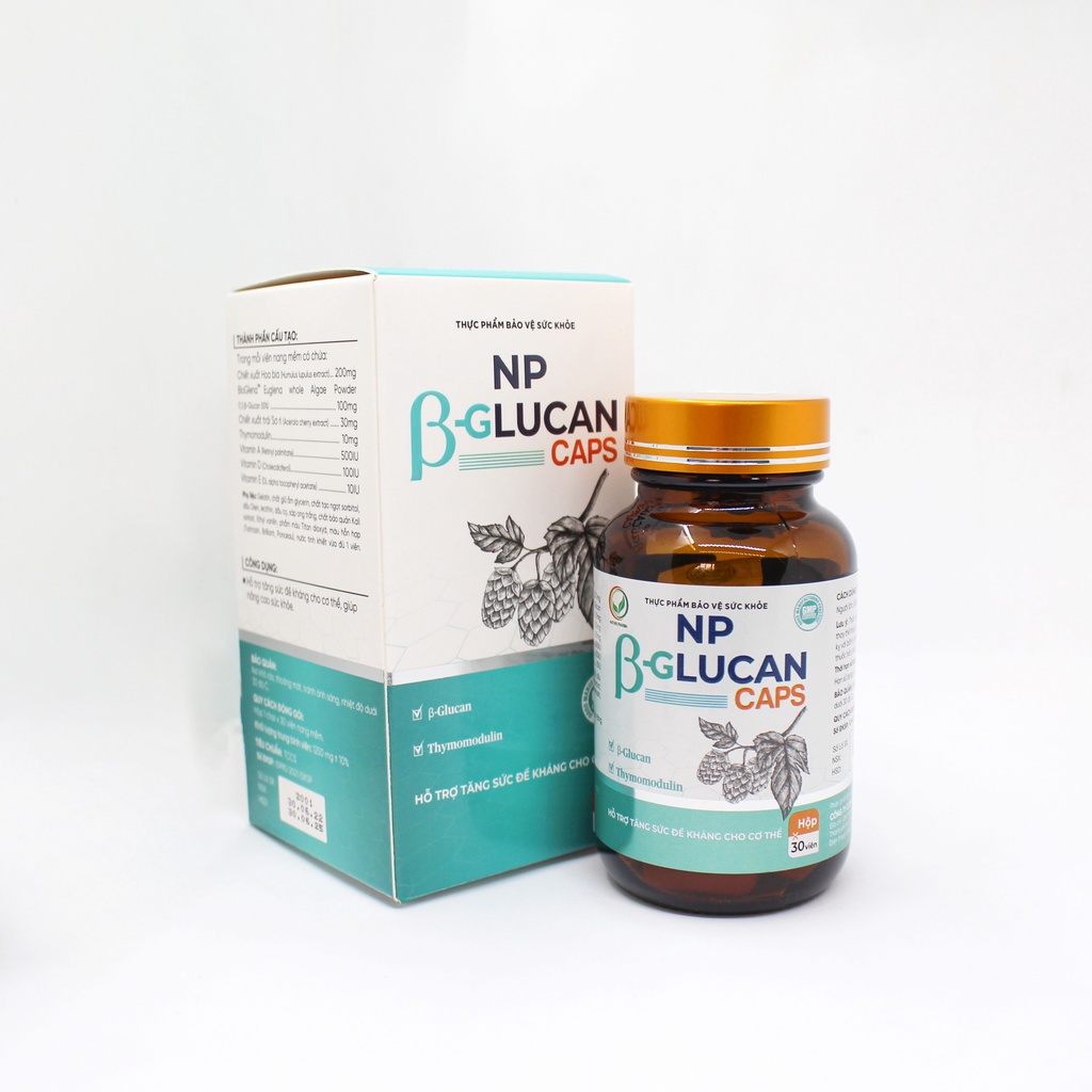 Thực Phẩm Chức Năng NP Beta Glucan Caps Hỗ Trợ Tăng Cường Sức Đề Kháng, Hệ Miễn Dịch, Giảm Mệt Mỏi - Greenmec