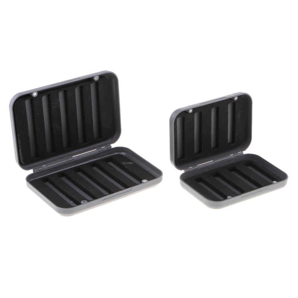 2x Double Sides Fly Fishing Tackle Storage Box Pouch Kits Holder Box