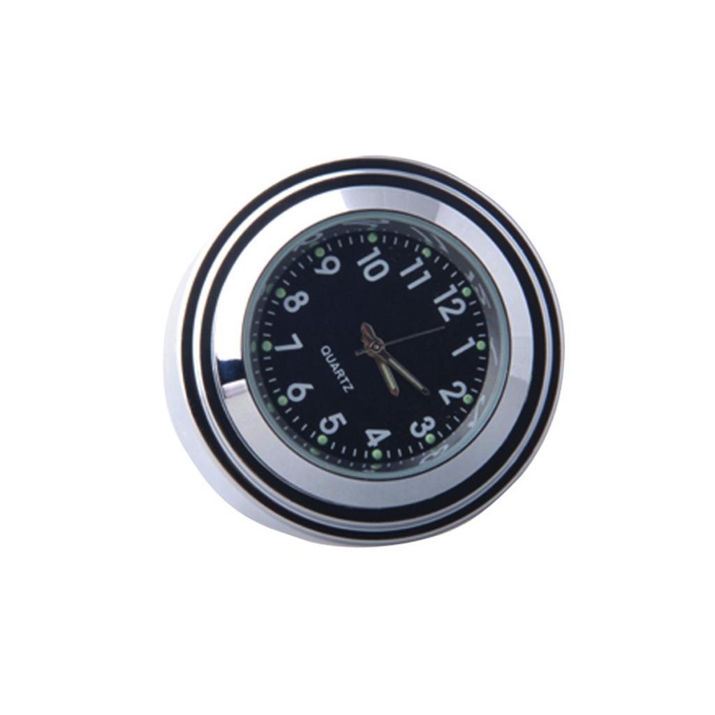 1Pcs Universal Motorcycle Bike Handlebar Mount +Clock Aluminum