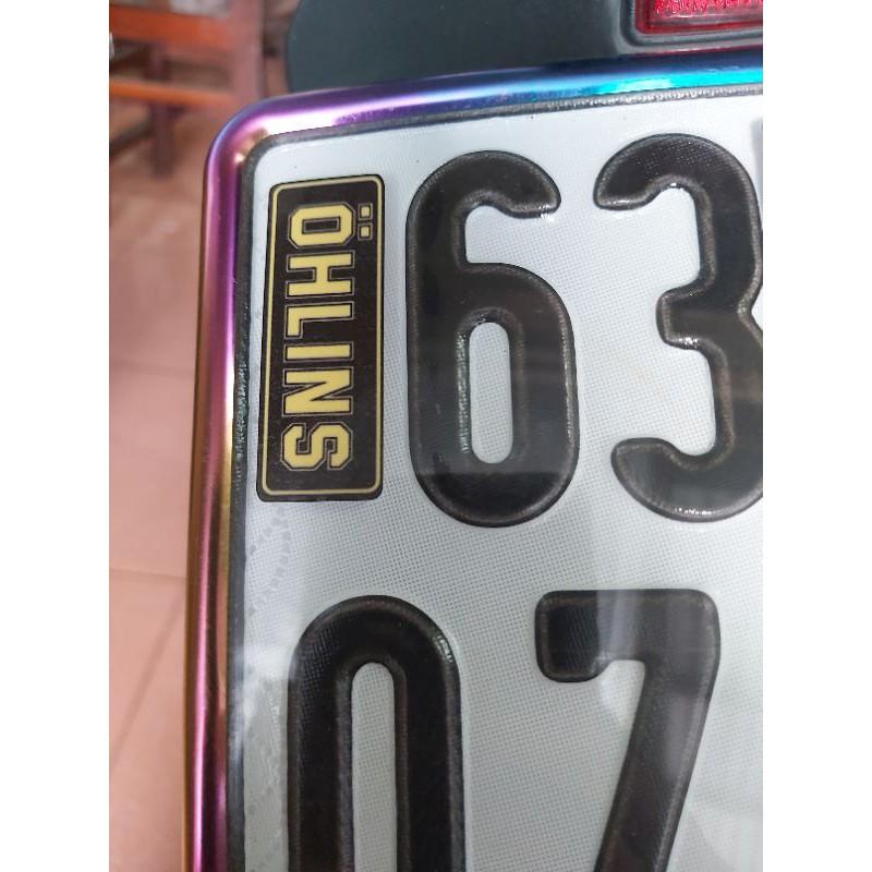 Tem Decal Ohlins Nhỏ Dán Biển Số Xe Giá Rẻ