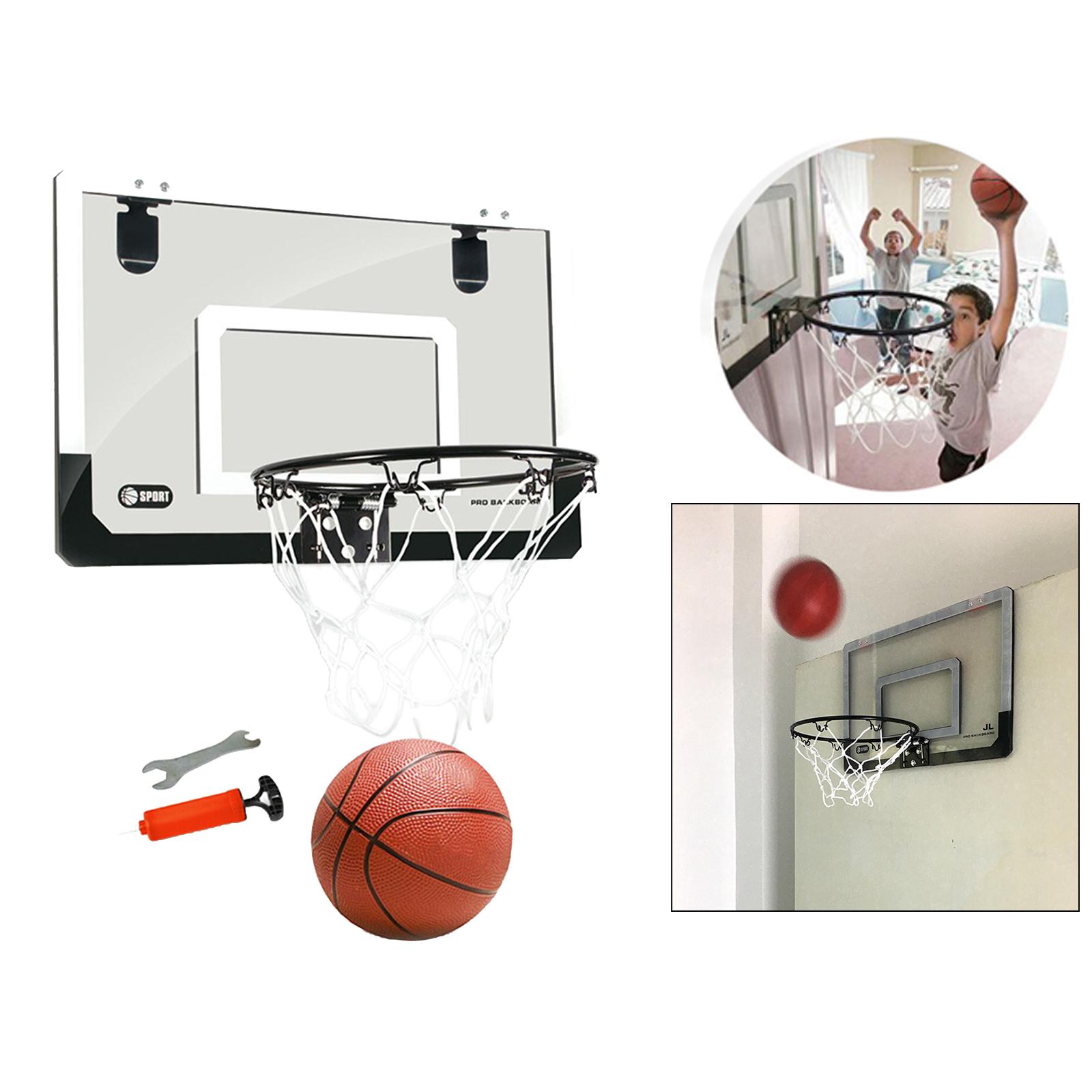 Mini Basketball Hoop Pre-Assembled Portable Over The Door with Flexed Rim Includes Mini Basketball with Pump for Indoor and Wall Indoor Sports Game
