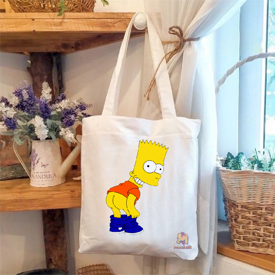 Túi Tote in hình chủ đề Gia đình Simpson