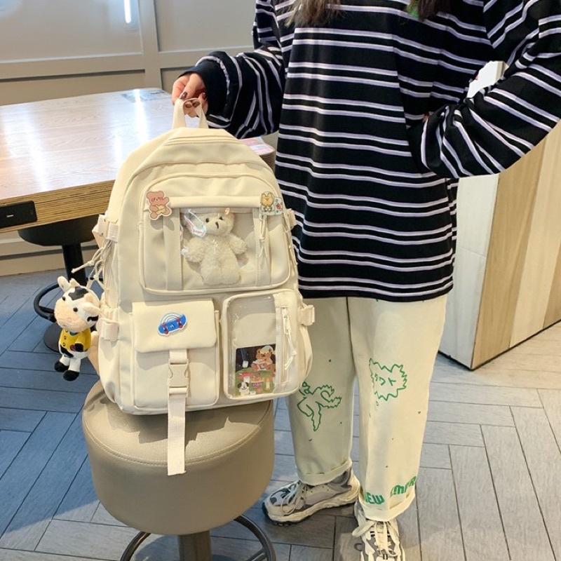 Balo Ulzzang Hàn Quốc nam nữ chống nước, balo đi học Ulzzang 604ULZ