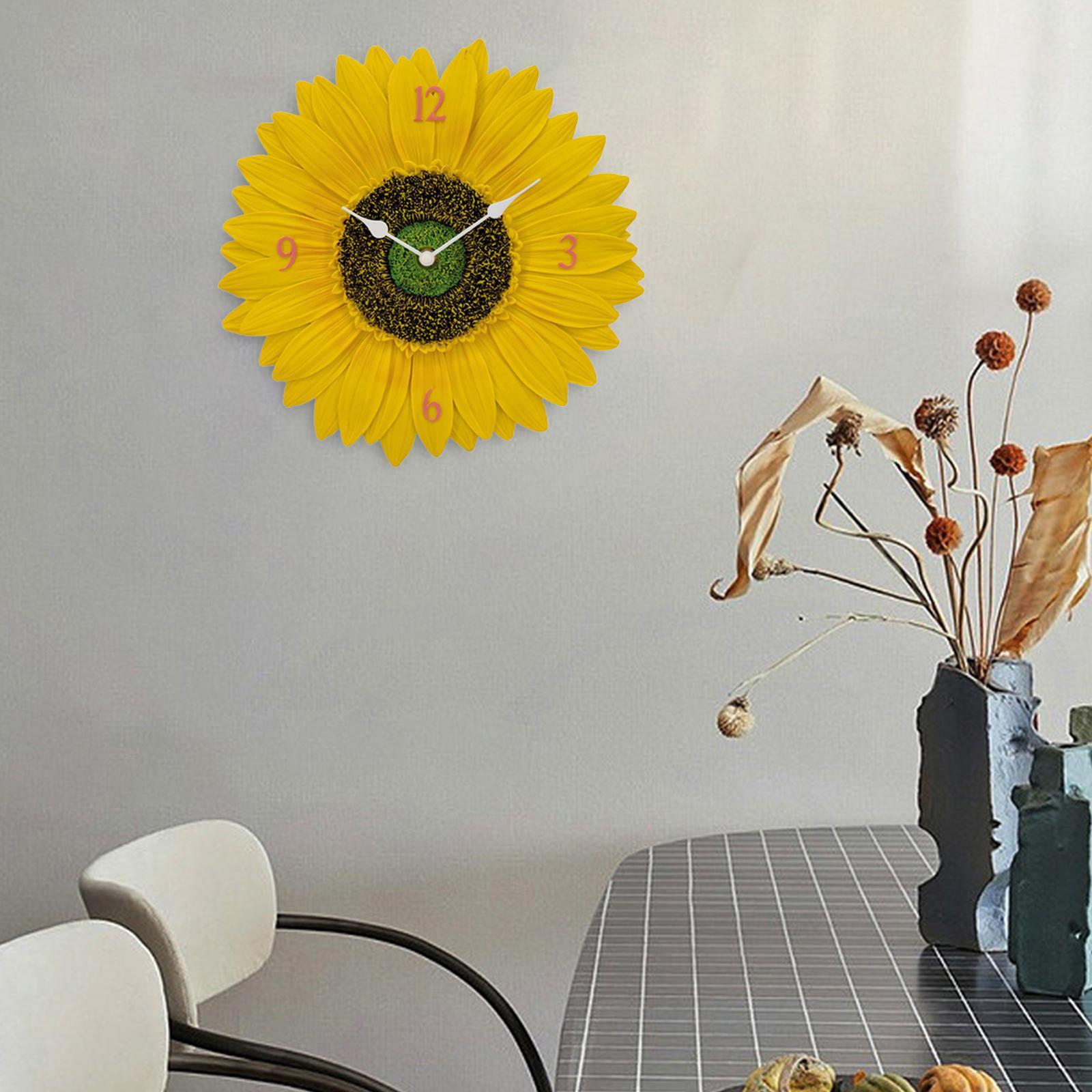 Indoor Outdoor Wall Clock Wall Clock Non Ticking Silent Waterproof Wall Clock Art Wall Decor Hanging Clocks for Home Bedroom Fence