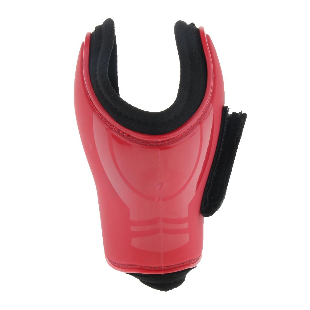 1 Pairs Horse Leg Boots Hind Leg Fetlock Boots Protection Equestrian  Red
