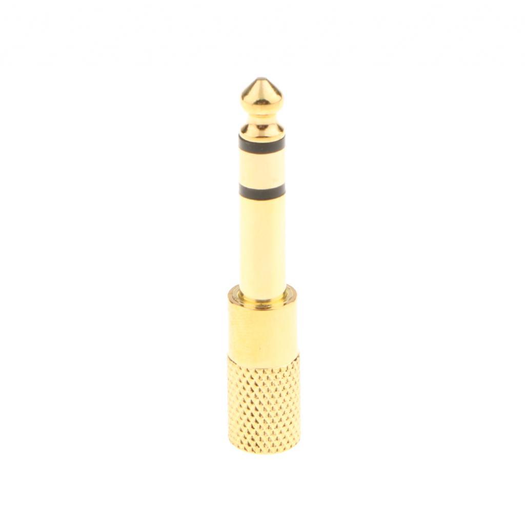 6.35mm Male to 3.5mm Female Stereo Gold Plated