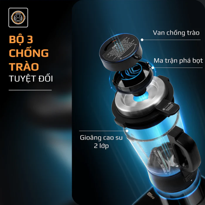 Máy Nấu Sữa Hạt, Máy Làm Sữa Hạt OLIVO CB22 PRO Thương Hiệu Mỹ Gồm 14 Chức Năng Xay Nấu Với Khả Năng Chống Trào Dung Tích 1.75 Lít Công Suất 1000 W - Hàng Chính Hãng