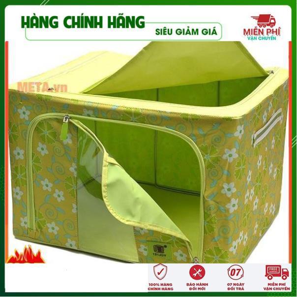 Hộp đựng chăn màn quần áo khung thép | Tủ vải gập gọn - Gia Dụng Thông Minh