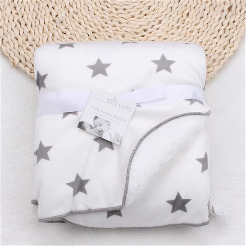 Mềm Mại Cho Bé Chăn Làm Dày 2 Lớp Nỉ Mặc Trẻ Sơ Sinh Đầm Quấn Cho Bé Sơ Sinh Giường Cũi Xe Đẩy Chăn