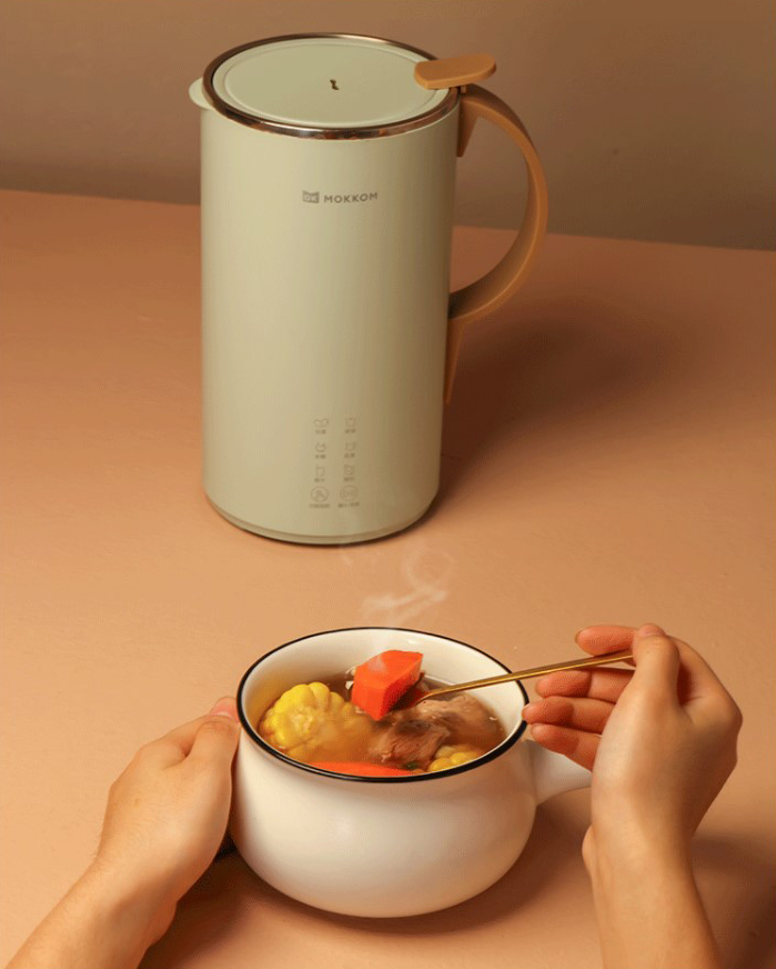 Máy Làm Sữa Hạt Đa Năng Mokkom 600ml - Hàng Chính Hãng