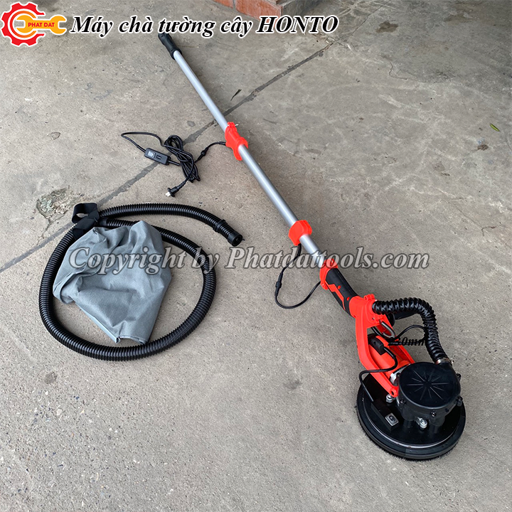 Máy chà nhám tường dạng cây HONTO YS-892-Có hút bụi,đèn chiếu sáng