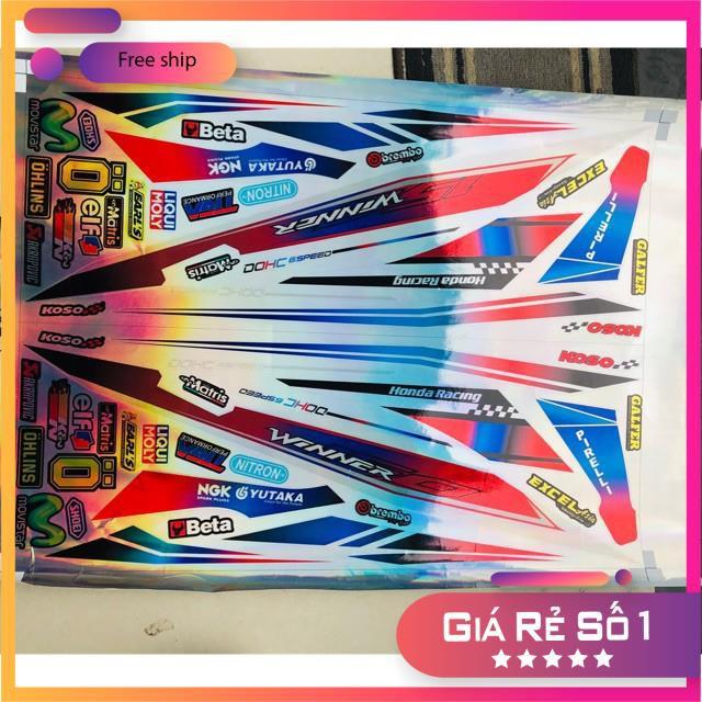 Trọn Tem rời dành cho xe winner chuyển màu Crom titan 7 màu