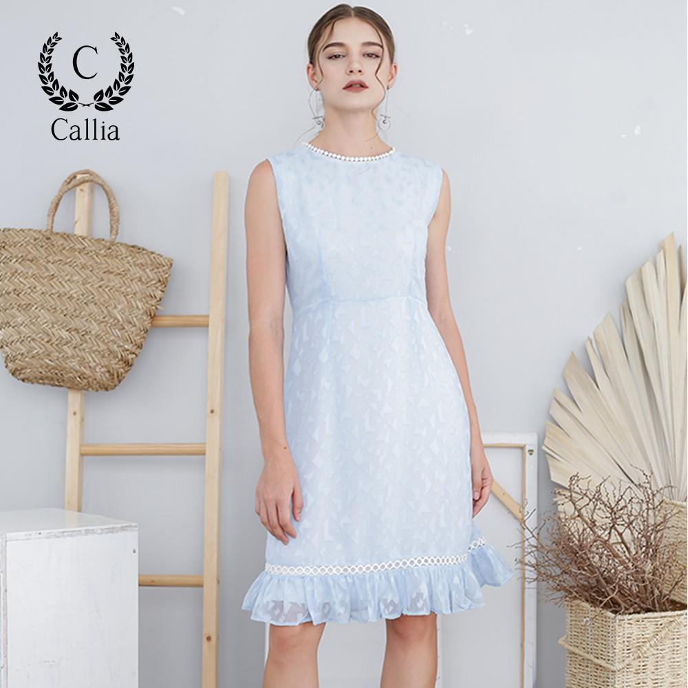 Đầm dự tiệc nữ Callia Lynk họa tiết hình học