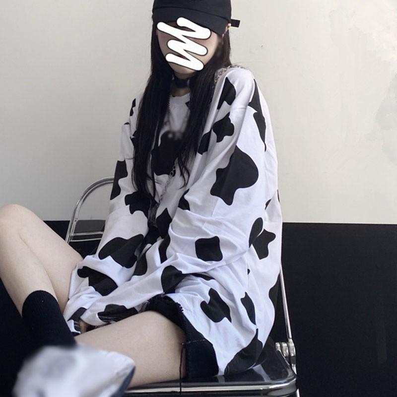 Áo Thun Tay Dài Thiết Kế Dáng Rộng Thoải Mái