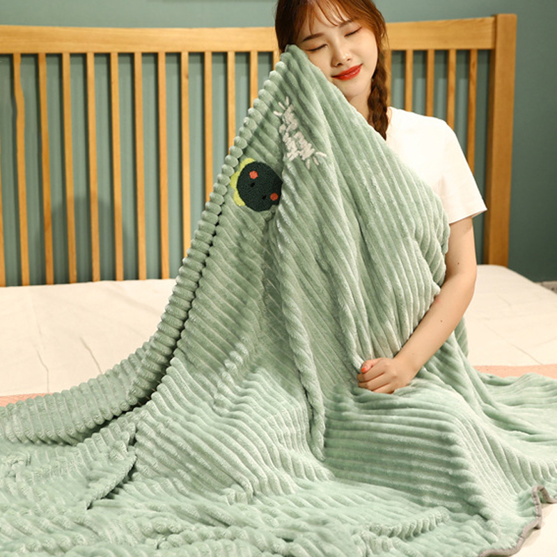 Chăn Ngủ Văn Phòng Cao Cấp PeHouse PH601, Chăn Ngủ Gấp Gọn Cho Dân Văn Phòng Họa Tiết Dễ Thương, Vải Sợi Polyester Mềm Mịn, Chăn Ngủ Gấp Gọn Đa Năng - Hàng Chính Hãng PeHouse