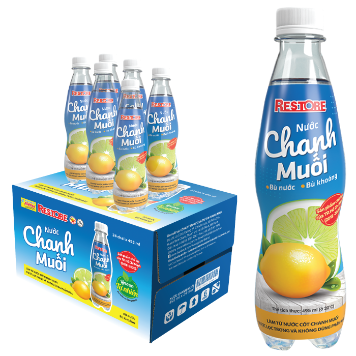 Thùng 24 Chai Nước Chanh Muối Restore Bidrico