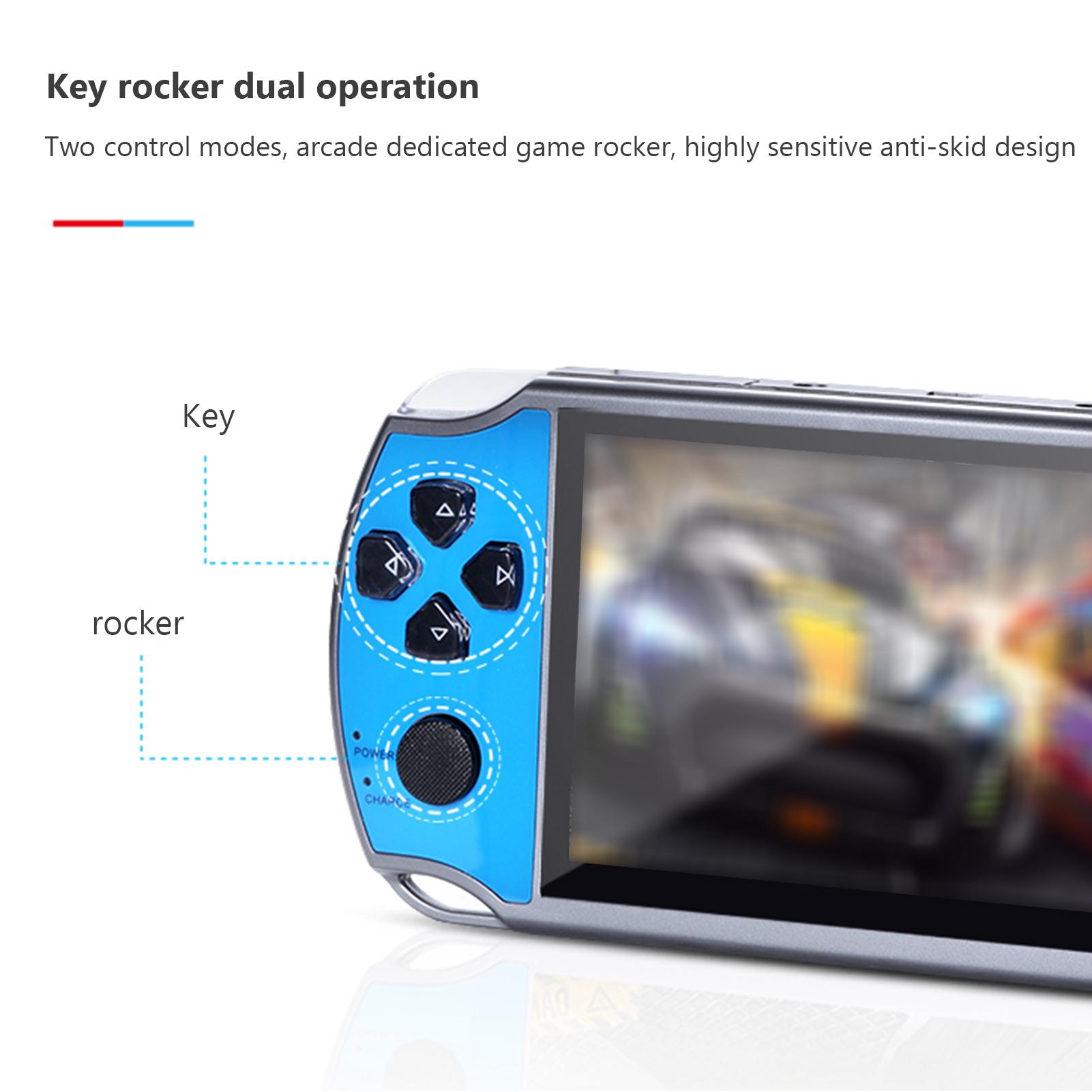 S9000A 5in Handheld Video Game Console Handheld Games for Kids Adults Built-in 5000 Games Rechargeable Battery