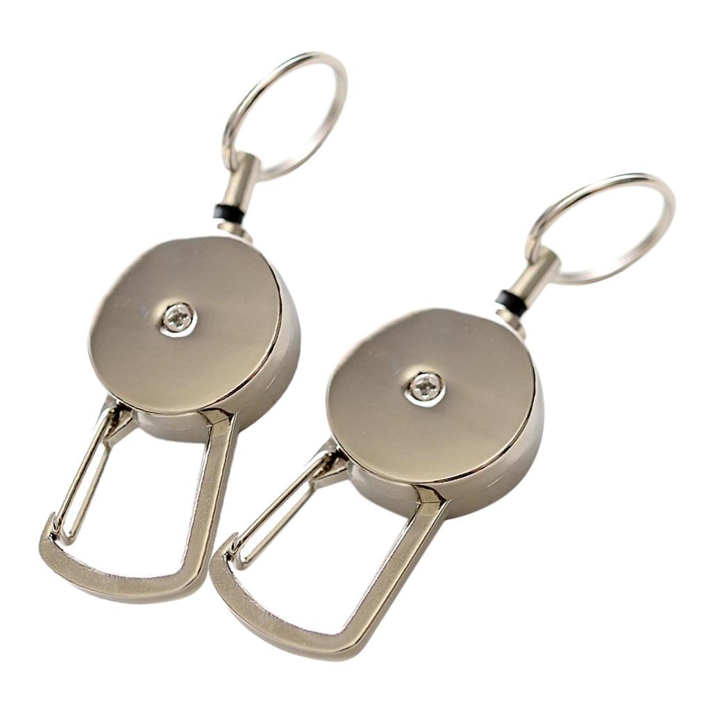 Anti-theft Telescopic Keychain Anti-lost Key Ring Easy Pull Clasp Key Buckle
