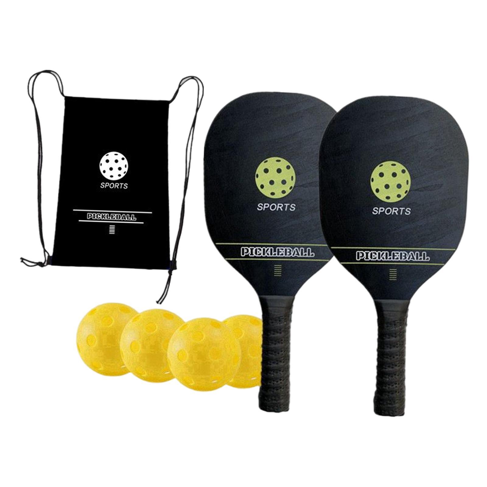 Pickleball Paddle Racket Storage Bag Comfort Grip with 4 Balls for Men Women